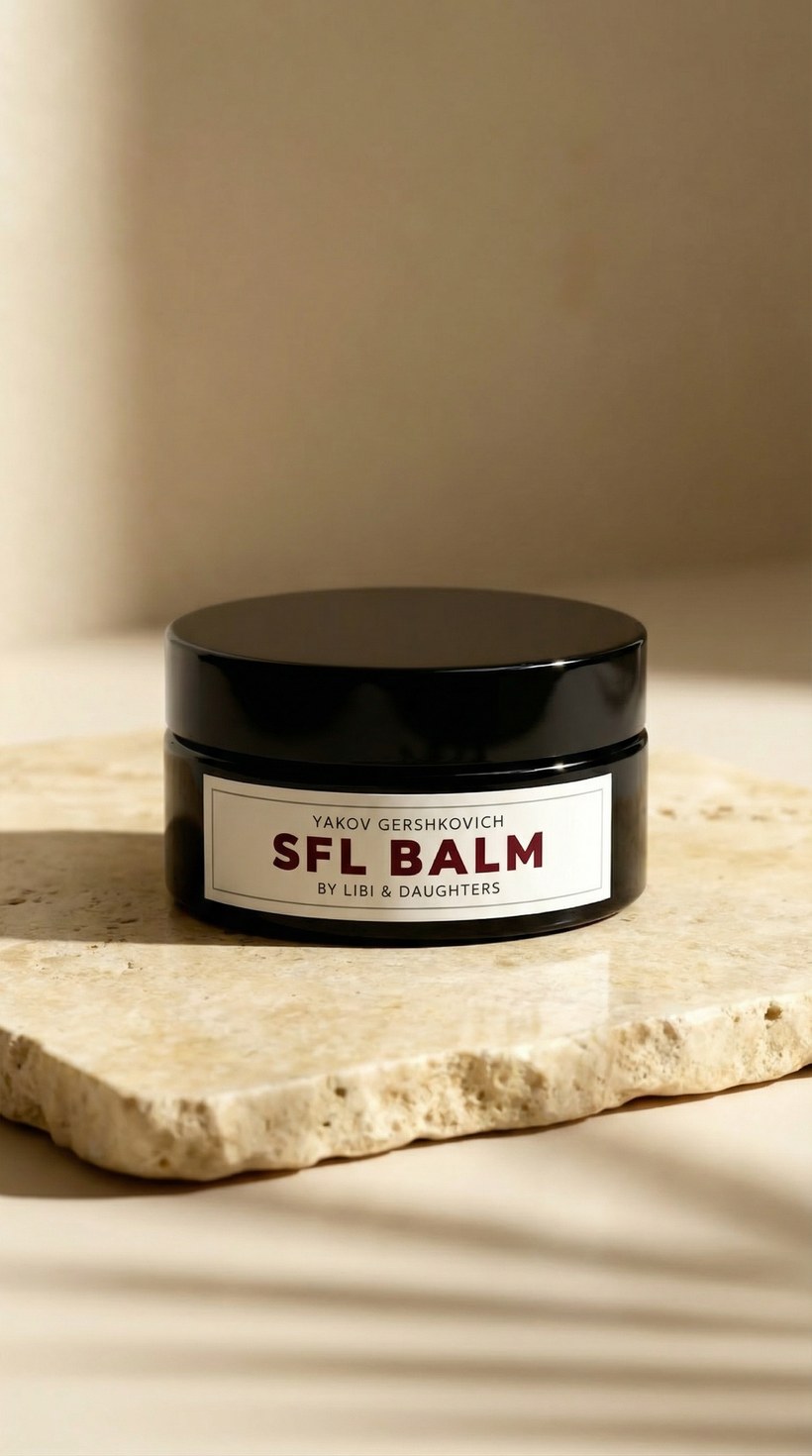 SFL Balm jar on stone